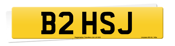 Registration number B2 HSJ